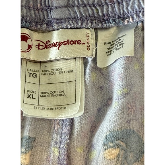 Disney Eeyore PJ/Lounge‎ Pants Capris Purple Print Women's XL - Picture 2 of 10